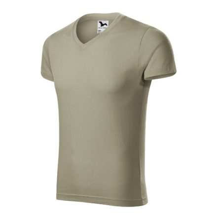mlf_1462813 Slim Fit V-neck póló férfi világos khaki S