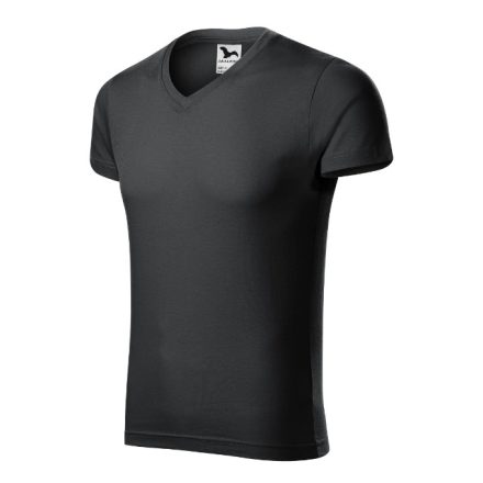 mlf_1469413 Slim Fit V-neck póló férfi ébenszürke S