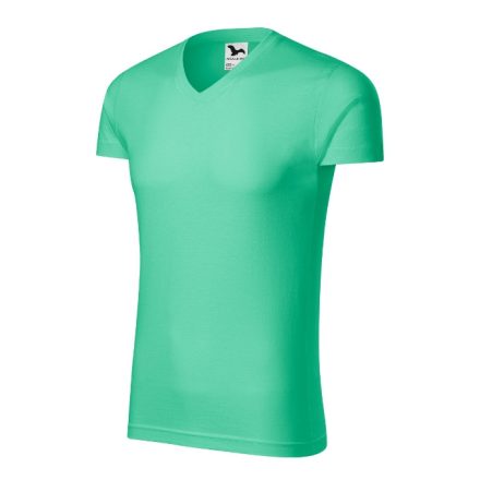 mlf_1469513 Slim Fit V-neck póló férfi menta S