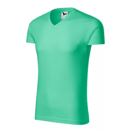 mlf_1469513 Slim Fit V-neck póló férfi menta S