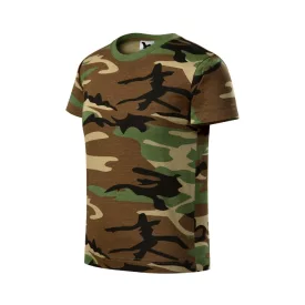   mlf_1493308 Camouflage póló gyerek barna terepszín 110 cm/4 éves