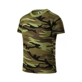   mlf_1493408 Camouflage póló gyerek zöld terepszín 110 cm/4 éves