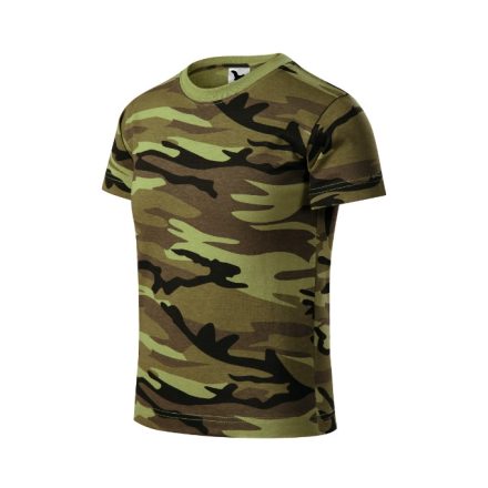 mlf_1493408 Camouflage póló gyerek zöld terepszín 110 cm/4 éves