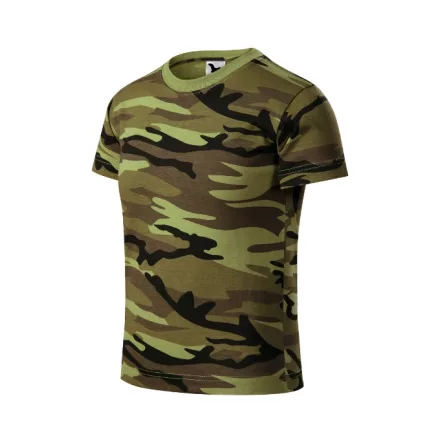 mlf_1493409 Camouflage póló gyerek zöld terepszín 122 cm/6 éves