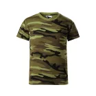 mlf_1493409 Camouflage póló gyerek zöld terepszín 122 cm/6 éves