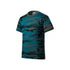 mlf_149C107 Camouflage póló gyerek camouflage petrol 158 cm/12 éves
