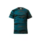 mlf_149C111 Camouflage póló gyerek camouflage petrol 146 cm/10 éves