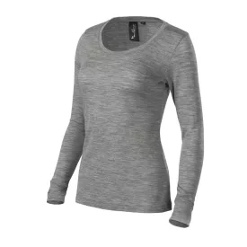   mlf_1601213 Merino Rise LS póló női sötétszürke melírozott S