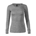 mlf_1601213 Merino Rise LS póló női sötétszürke melírozott S