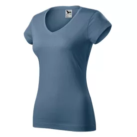 mlf_1626012 Fit V-neck póló női farmerkék XS