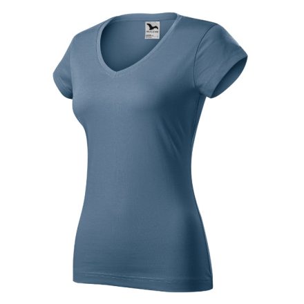 mlf_1626012 Fit V-neck póló női farmerkék XS