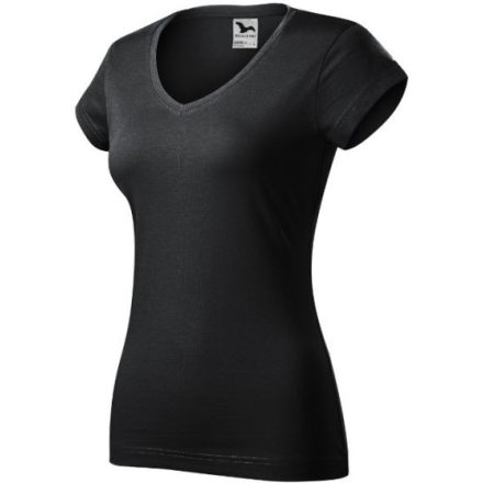 mlf_1629415 Fit V-neck póló női ébenszürke L