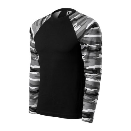 mlf_1663212 Camouflage LS póló unisex szürke terepszín XS