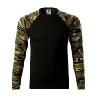 mlf_1663312 Camouflage LS póló unisex barna terepszín XS