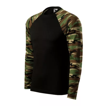 mlf_1663314 Camouflage LS póló unisex barna terepszín M