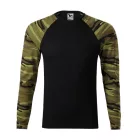 mlf_1663412 Camouflage LS póló unisex zöld terepszín XS