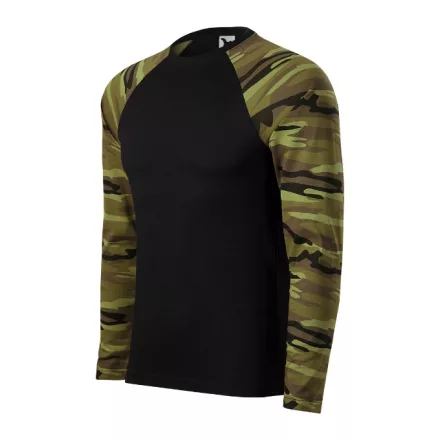 mlf_1663418 Camouflage LS póló unisex zöld terepszín 3XL