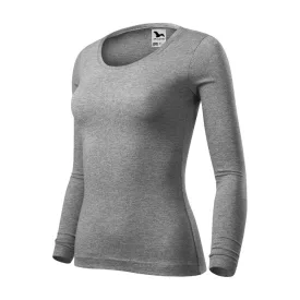   mlf_1691212 Fit-T LS póló női sötétszürke melírozott XS