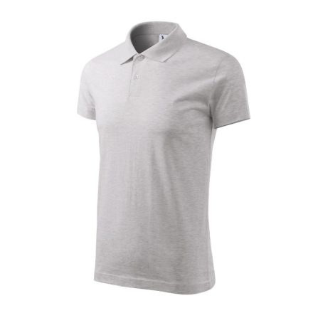 mlf_2020317 Single J. galléros póló férfi világosszürke melírozott 2XL