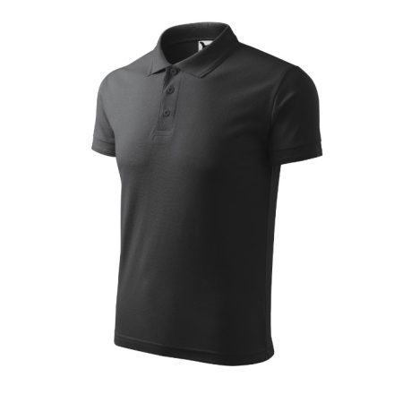 mlf_2032018 Pique Polo galléros póló férfi antracit melírozott 3XL