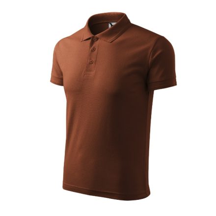 mlf_2033818 Pique Polo galléros póló férfi csokoládébarna 3XL