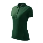 mlf_210D314 Pique Polo galléros póló női dark green M
