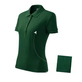 mlf_213D312 Cotton galléros póló női dark green XS