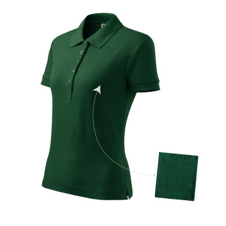 mlf_213D312 Cotton galléros póló női dark green XS