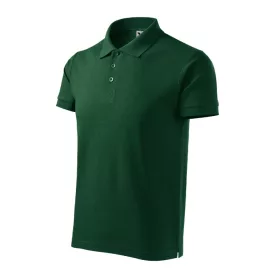   mlf_215D313 Cotton Heavy galléros póló férfi dark green S