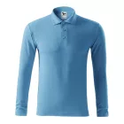 mlf_2211416 Pique Polo LS galléros póló férfi azúrkék XL