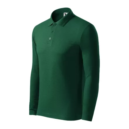 mlf_221D317 Pique Polo LS galléros póló férfi dark green 2XL