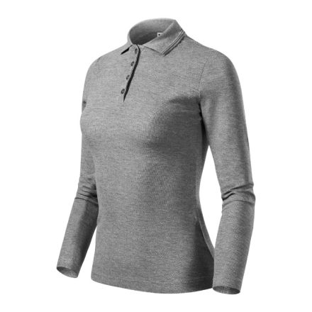 mlf_2311216 Pique Polo LS galléros póló női sötétszürke melírozott XL