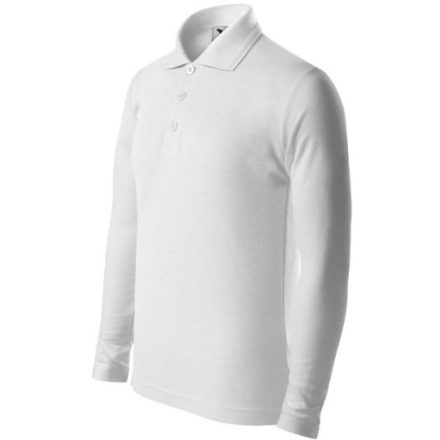 mlf_2410007 Pique Polo LS galléros póló gyerek fehér 158 cm/12 éves