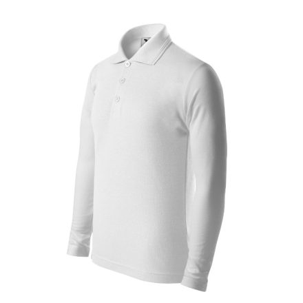 mlf_2410007 Pique Polo LS galléros póló gyerek fehér 158 cm/12 éves