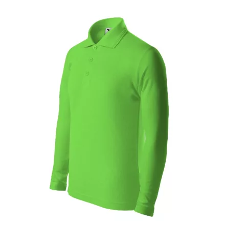 mlf_2419210 Pique Polo LS galléros póló gyerek almazöld 134 cm/8 éves