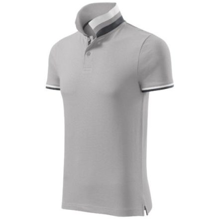 mlf_256A413 Collar Up galléros póló férfi ezüstszürke S