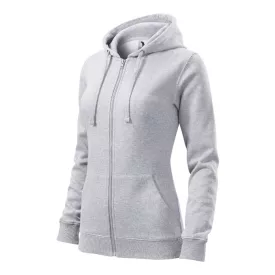   mlf_4110315 Trendy Zipper felső női világosszürke melírozott L