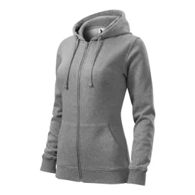   mlf_4111212 Trendy Zipper felső női sötétszürke melírozott XS