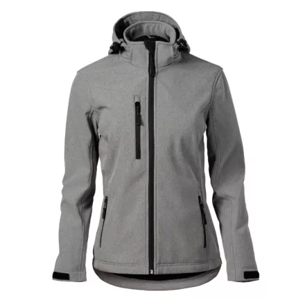 mlf_5211215 Performance softshell kabát női sötétszürke melírozott L