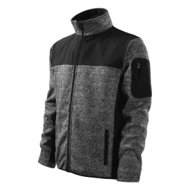   mlf_5508013 Casual softshell kabát férfi kötött melanzs szürke S