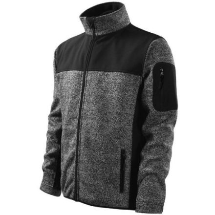 mlf_5508013 Casual softshell kabát férfi kötött melanzs szürke S