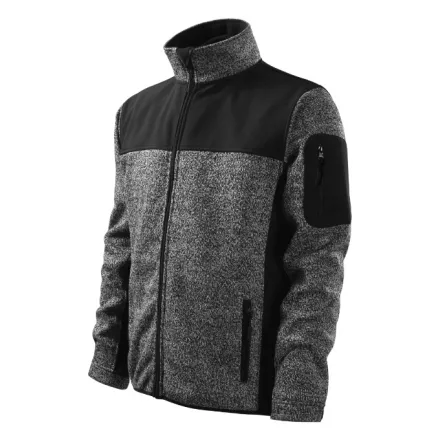 mlf_5508013 Casual softshell kabát férfi kötött melanzs szürke S