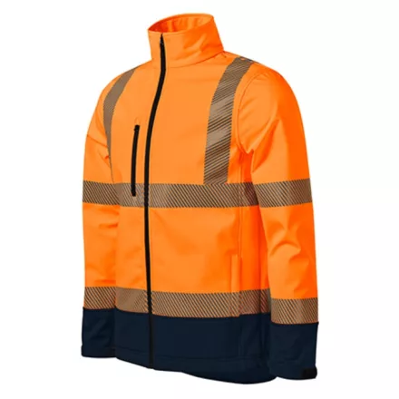 mlf_5V39819 HV Drop softshell kabát unisex fluoreszkáló narancssárga 4XL