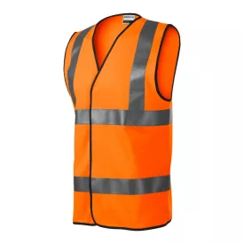   mlf_9V39814 HV Bright biztonsági mellény unisex fluoreszkáló narancssárga M