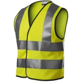   mlf_9V49731 HV Bright biztonsági mellény gyerek fluoreszkáló sárga 104 - 128 cm/4 - 6 éves