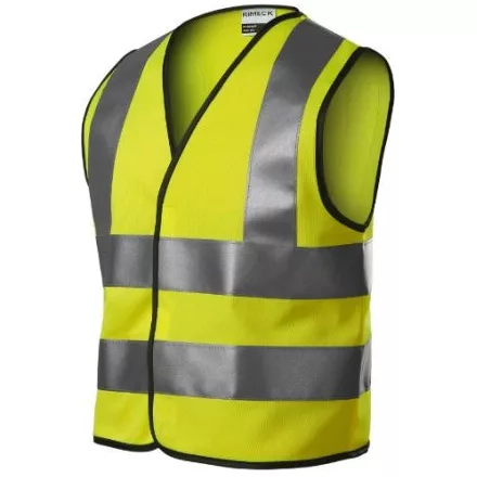 mlf_9V49732 HV Bright biztonsági mellény gyerek fluoreszkáló sárga 116 - 140 cm/6 - 8 éves