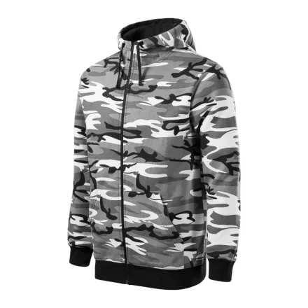 mlf_C193213 Camo Zipper felső férfi szürke terepszín S