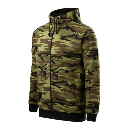 mlf_C193413 Camo Zipper felső férfi zöld terepszín S