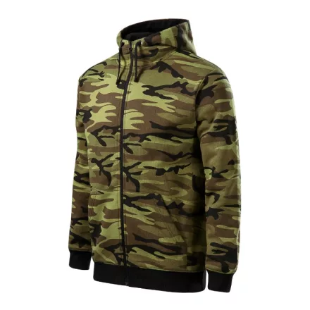 mlf_C193416 Camo Zipper felső férfi zöld terepszín XL