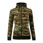 mlf_C203314 Camo Zipper felső női barna terepszín M